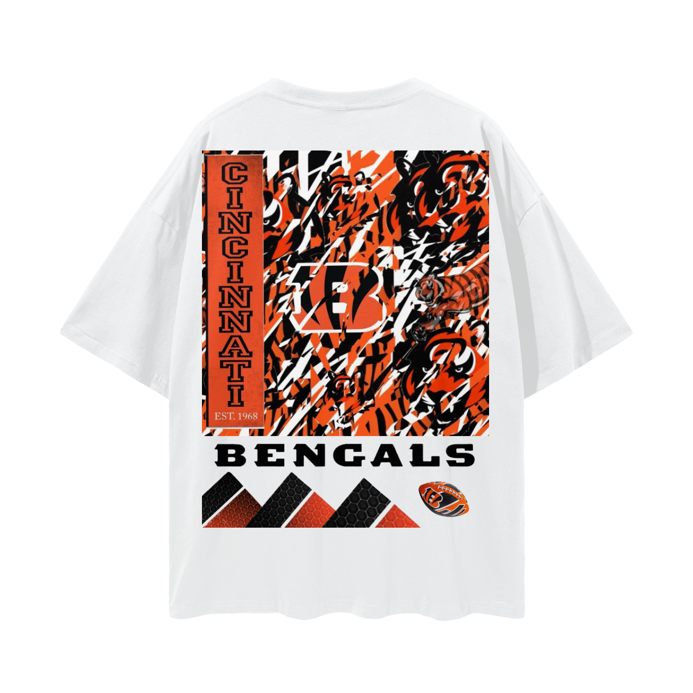 Cincinnati Bengals Beast- Loose Drop Shoulder T-Shirt