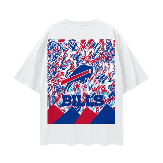 LETS GO Buffalo! - Deep Drop Shoulder Tee - 190 GSM