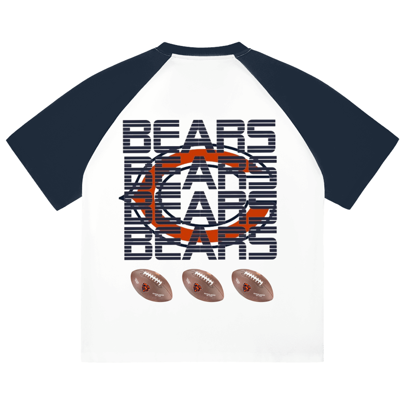 Daaaaaa Bears- Color-Blocked Raglan Sleeve T-Shirt
