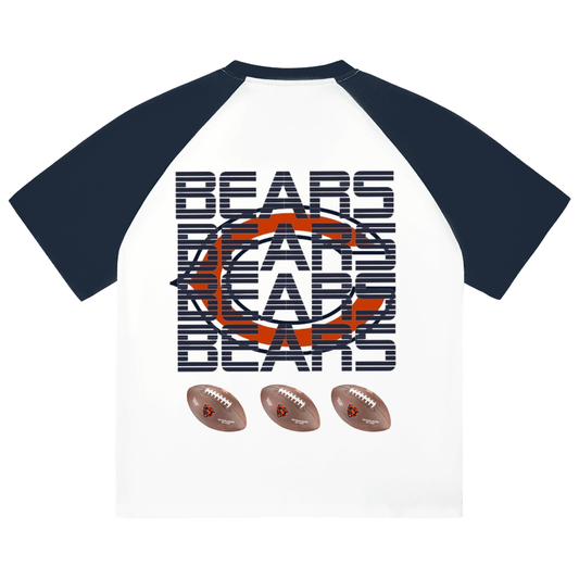 Daaaaaa Bears- Color-Blocked Raglan Sleeve T-Shirt