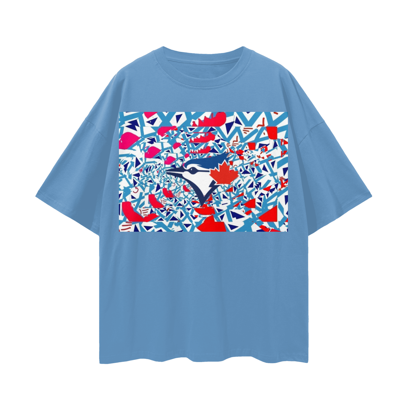 BLUE DREAM JAYS -Deep Drop Shoulder Tee - 190 GSM