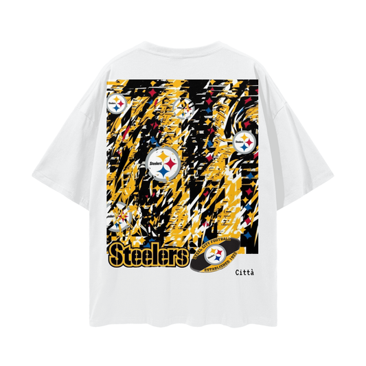 Steelers- Deep Drop Shoulder Tee - 190 GSM