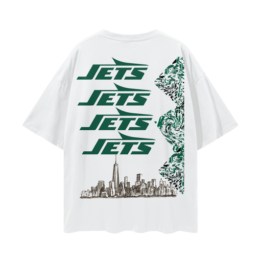 J.E.T.S. -Deep Drop Shoulder Tee - 190 GSM