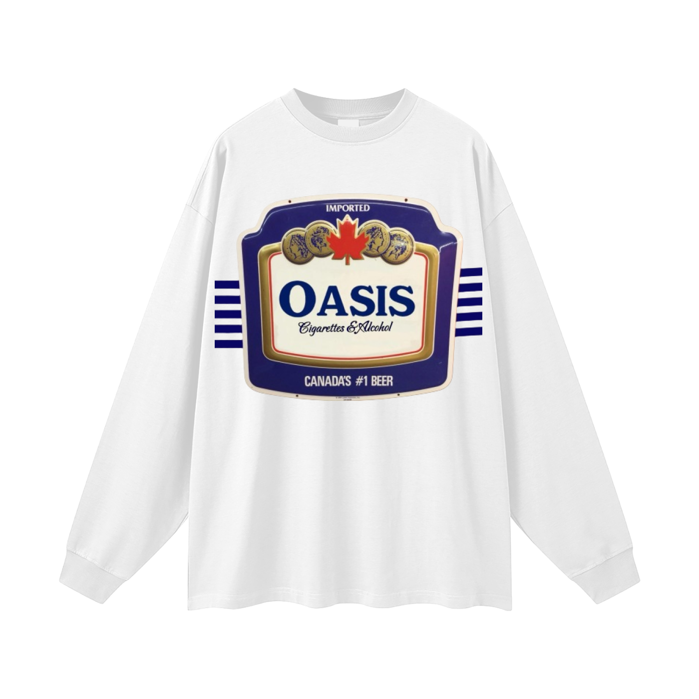 Cigs & Alcohol -Oversized Unisex Long Sleeve T-Shirt
