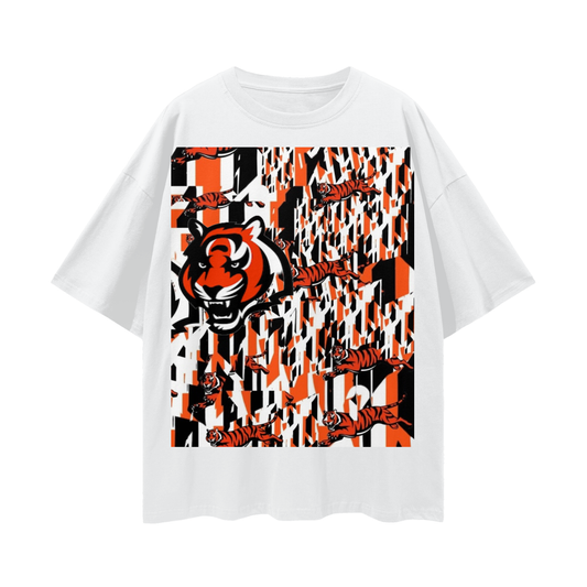 Cincinnati Bengals Beast- Loose Drop Shoulder T-Shirt