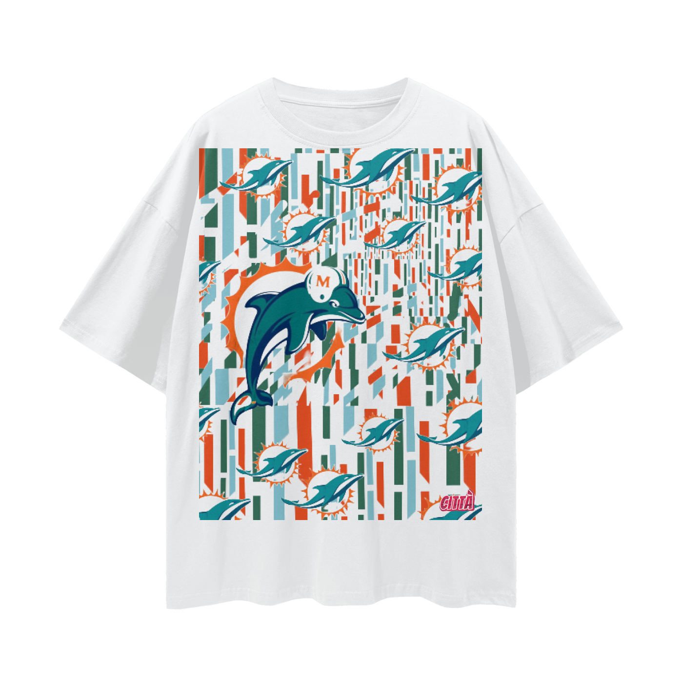 DO YOU KNOW ZE DOLPHIN?! - Deep Drop Shoulder Tee - 190 GSM