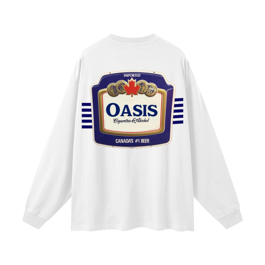 Cigs & Alcohol -Oversized Unisex Long Sleeve T-Shirt