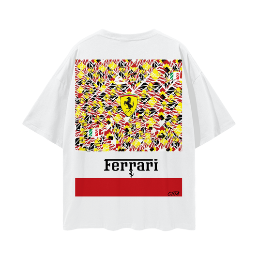 FERRARI- Deep Drop Shoulder Tee - 190 GSM