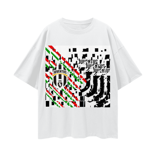 Forza Juve-Deep Drop Shoulder Tee - 190 GSM