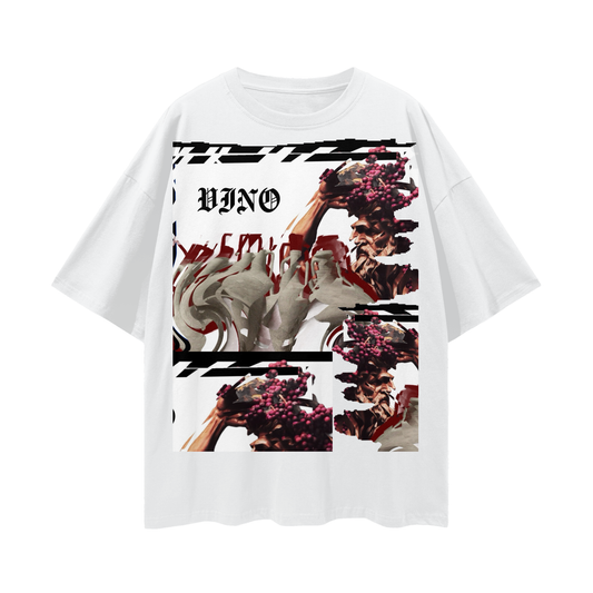 “In Wine There Is Truth”- Deep Drop Shoulder Tee - 190 GSM