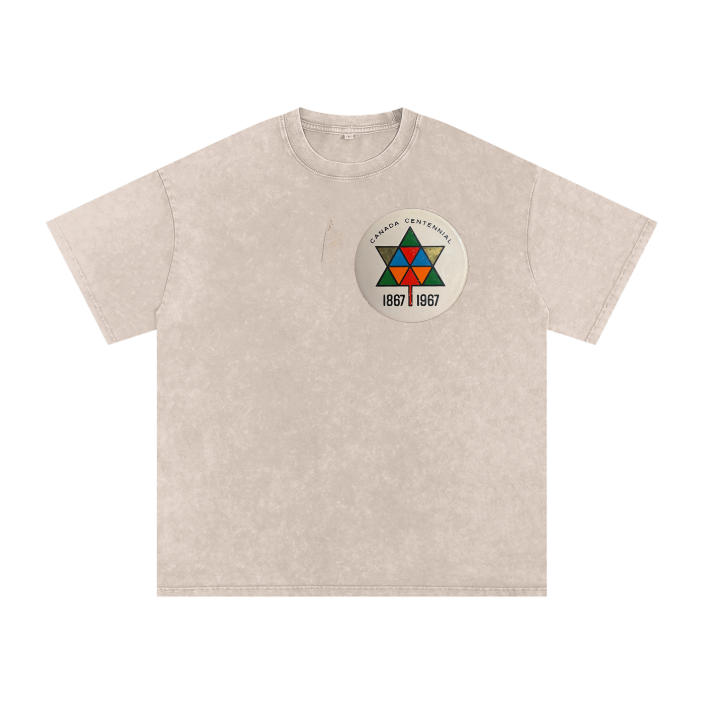 Canada Centennial- Snow Washed Oversized Cotton T-Shirt
