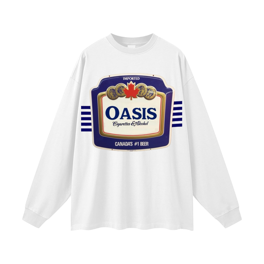 Cigs & Alcohol -Oversized Unisex Long Sleeve T-Shirt