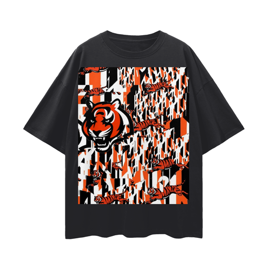 Cincinnati Bengals Beast- Loose Drop Shoulder T-Shirt