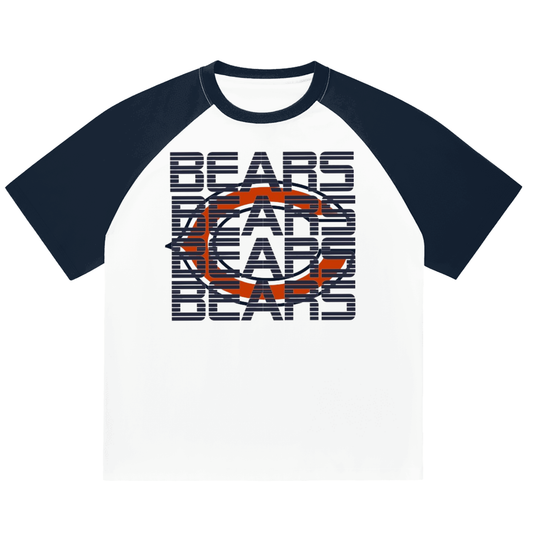 Daaaaaa Bears- Color-Blocked Raglan Sleeve T-Shirt