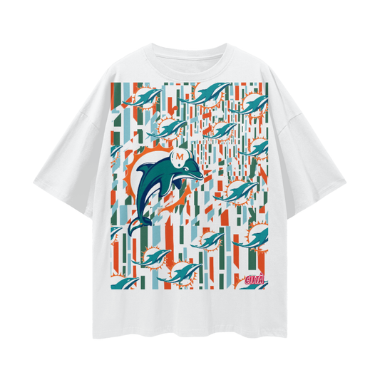 DO YOU KNOW ZE DOLPHIN?! - Deep Drop Shoulder Tee - 190 GSM